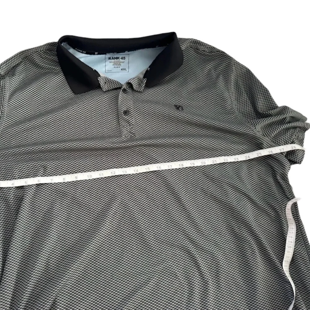 RANK‎ 45 Polo Shirt Mens XXLarge Woven Performace Collared Short Sleeve - Picture 4 of 9